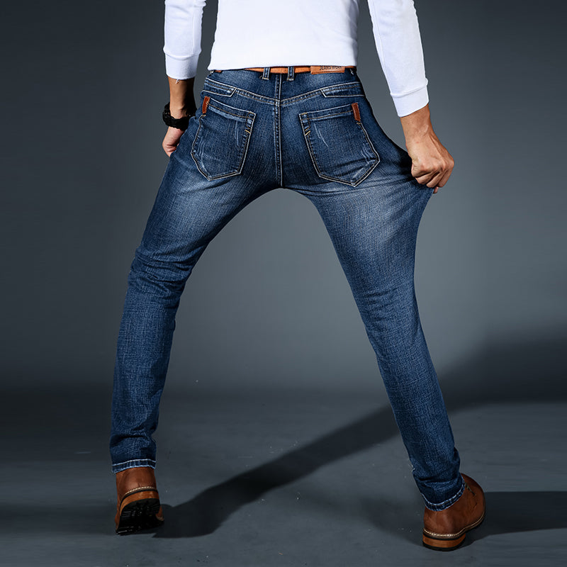 Turin Classic Slim-Stretch Jeans – Men’s Comfortable Slim Fit Denim Pants
