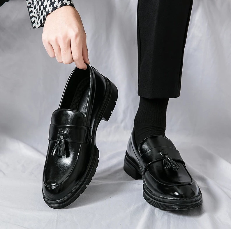 Tasslo Men Slip On Genuine Leather Loafers