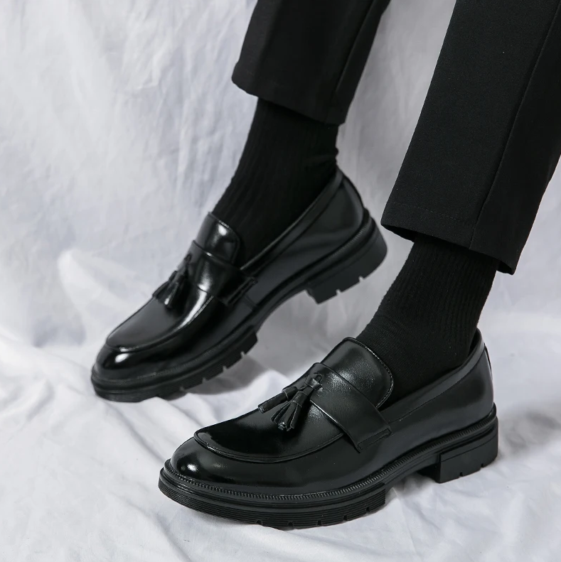Tasslo Men Slip On Genuine Leather Loafers