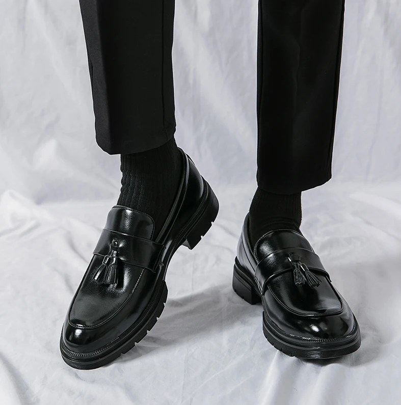 Tasslo Men Slip On Genuine Leather Loafers