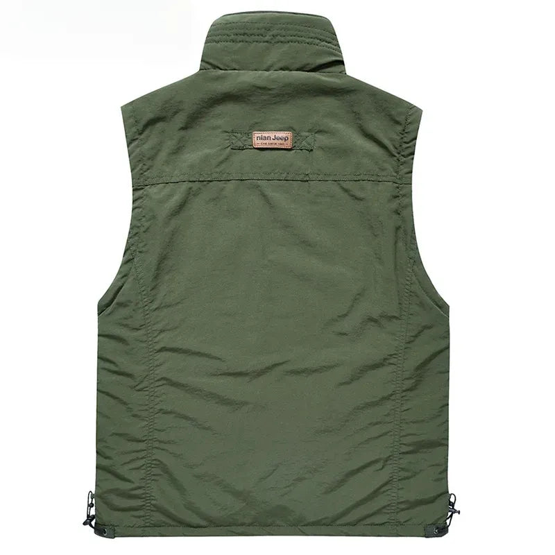Men’s Outdoor Walking Bodywarmer – Sleeveless Fleece-Lined Vest with Pockets