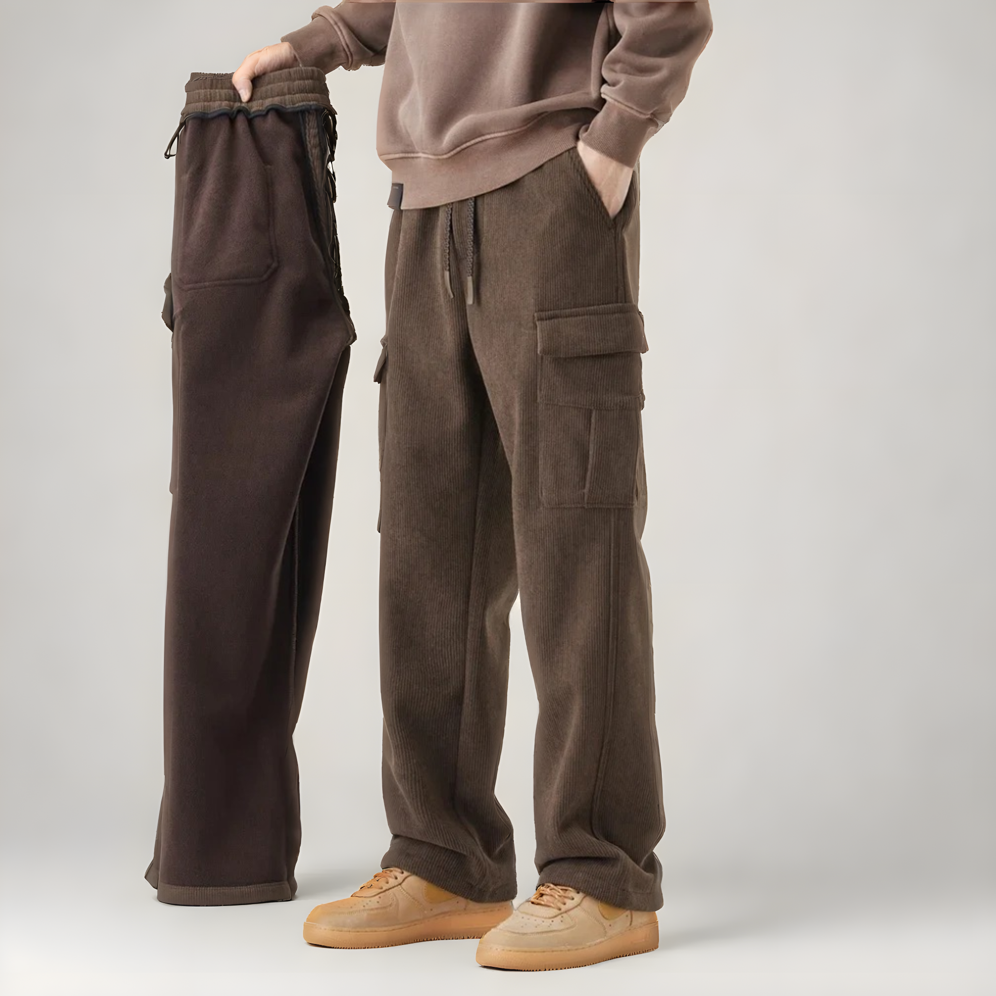 Men’s Comfort Cargo Sweatpants – Relaxed Fit Joggers with Utility Pockets