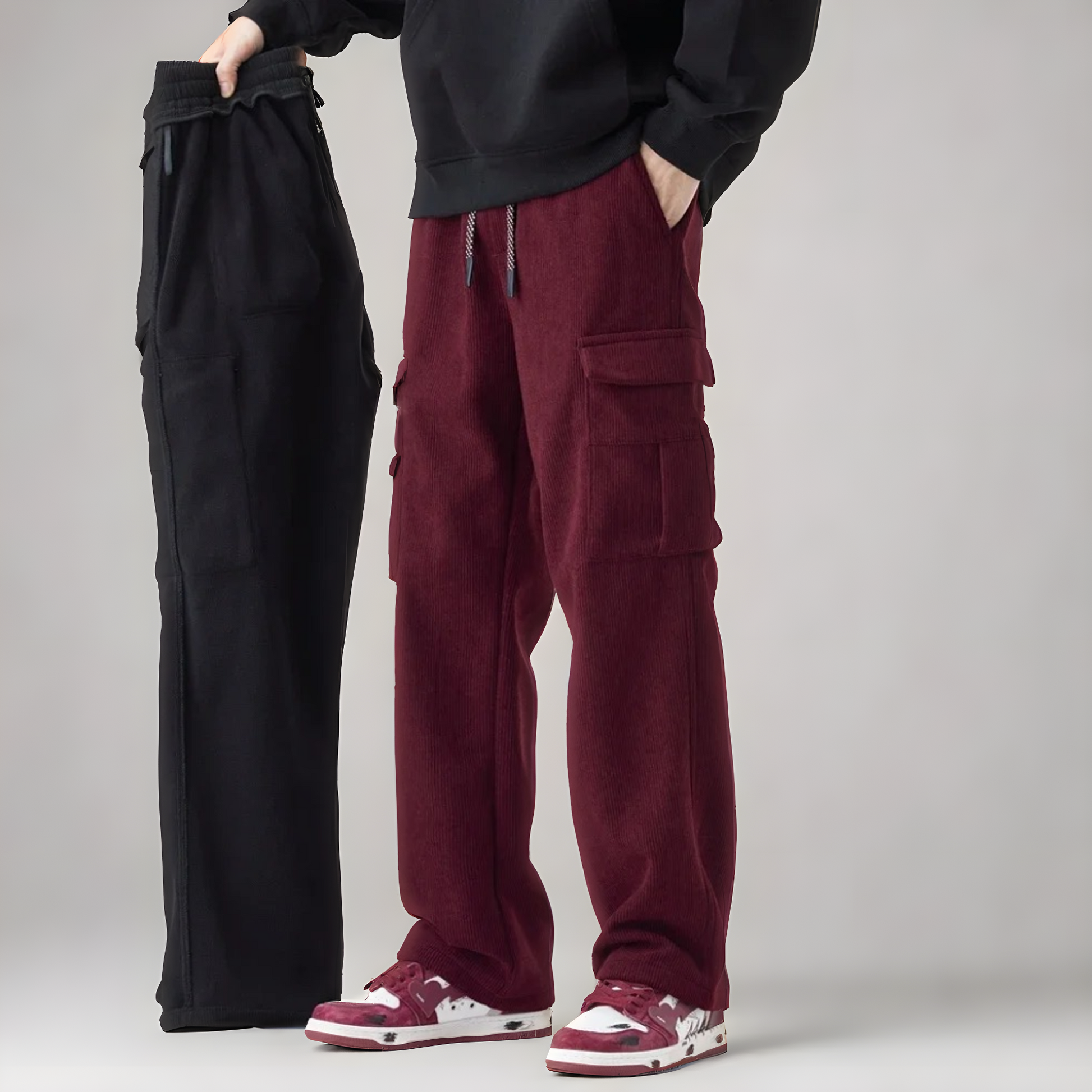 Men’s Comfort Cargo Sweatpants – Relaxed Fit Joggers with Utility Pockets