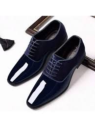 Men’s Patent Leather Dress Shoes – PU Gloss & Velvet Formal Party Style