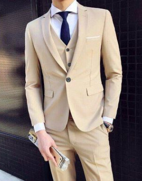 Loek 3-Piece Men’s Set, Including a Business Blazer, Vest, and Trousers Dress Suit