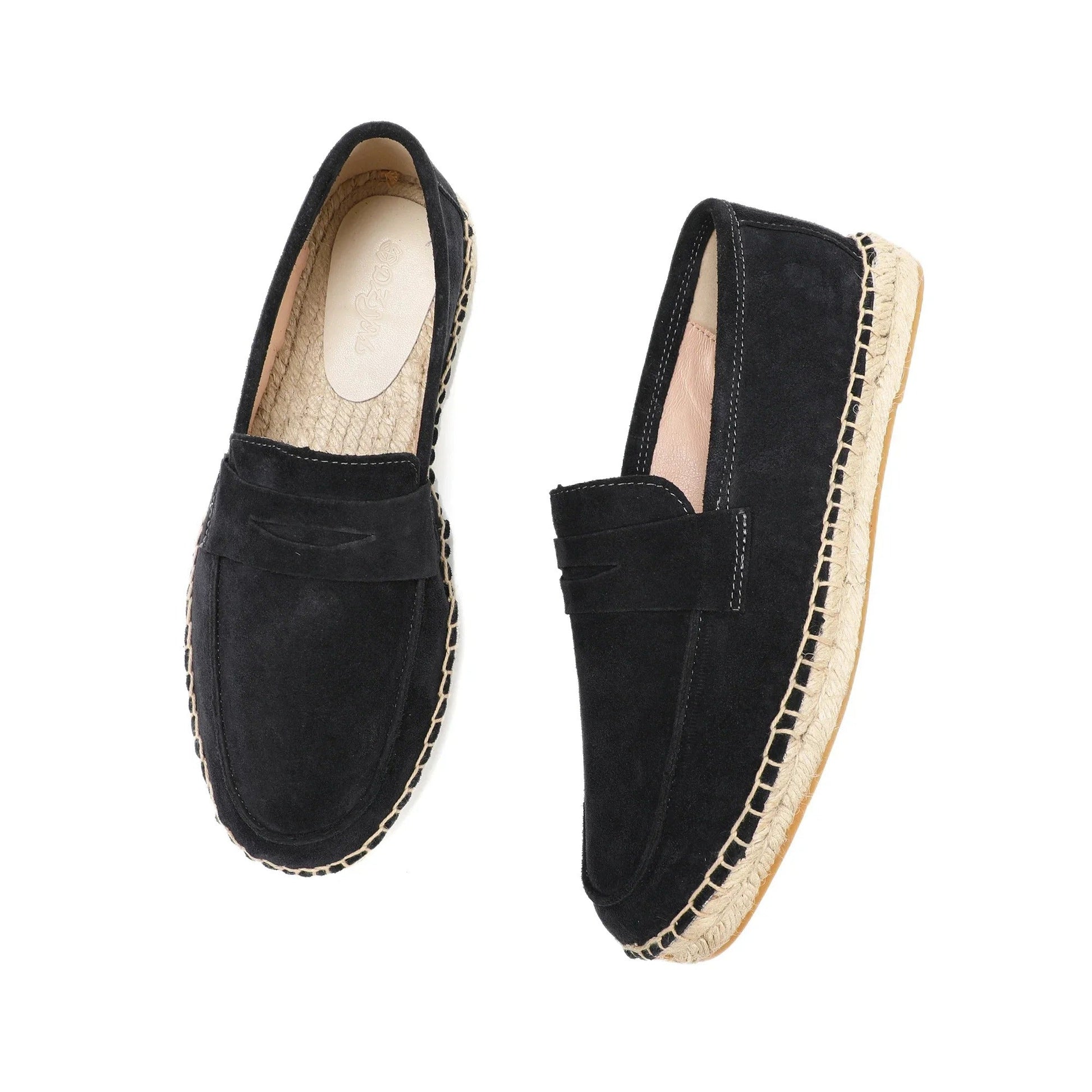 Men’s Suede Espadrille Loafers – Brown Slip-On Shoes in Old Money Style