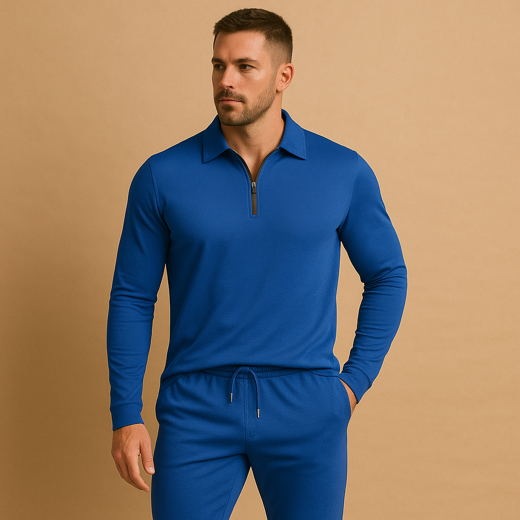 Modern Men’s Tracksuit with Zipper and Tapered Pants | Rens