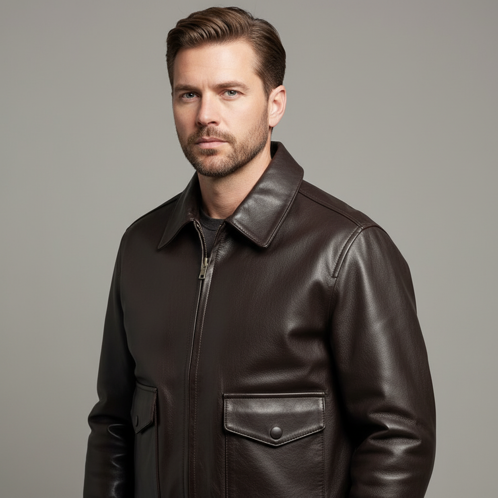Men’s Classic Bomber Flight Jacket – Vintage Military-Inspired Outerwear