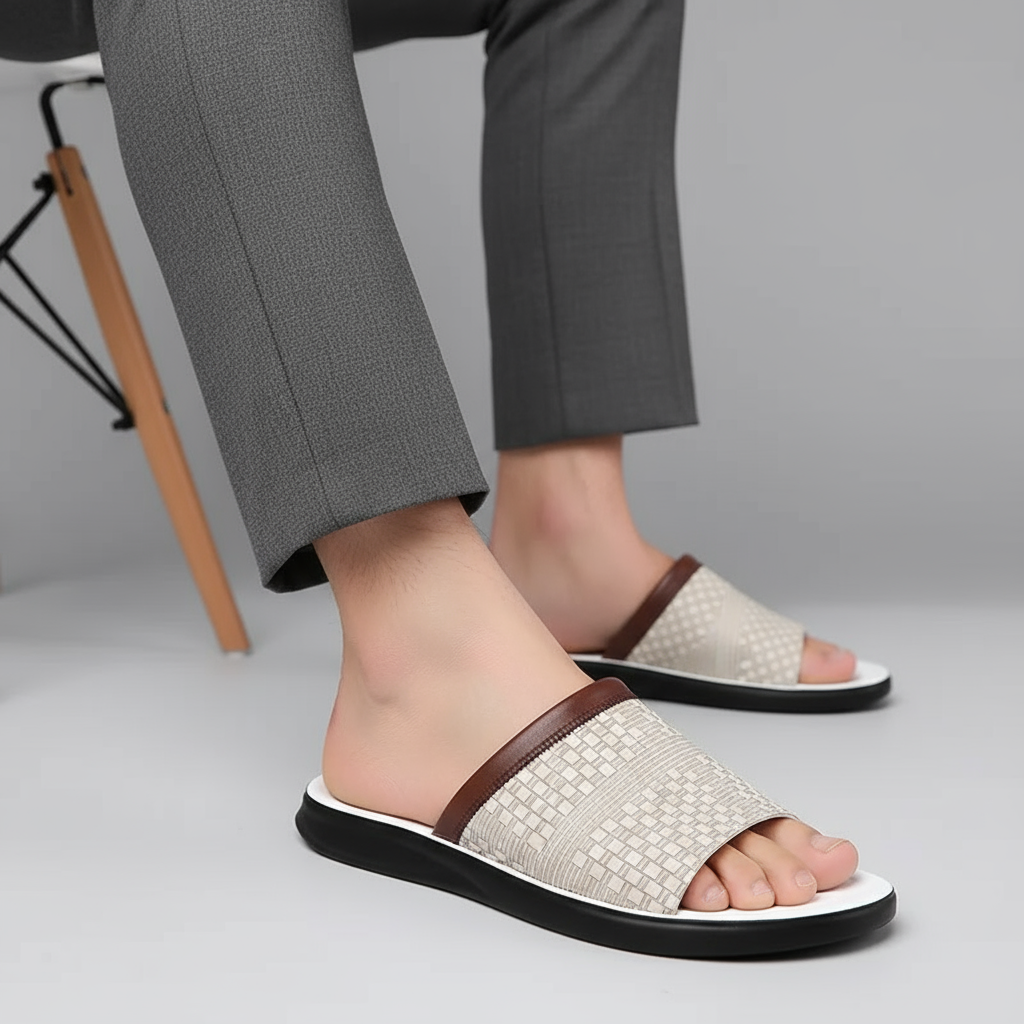 DolceVita Woven Sandals – Men’s Casual Leather-Style Sandals with Comfortable Breathable Design