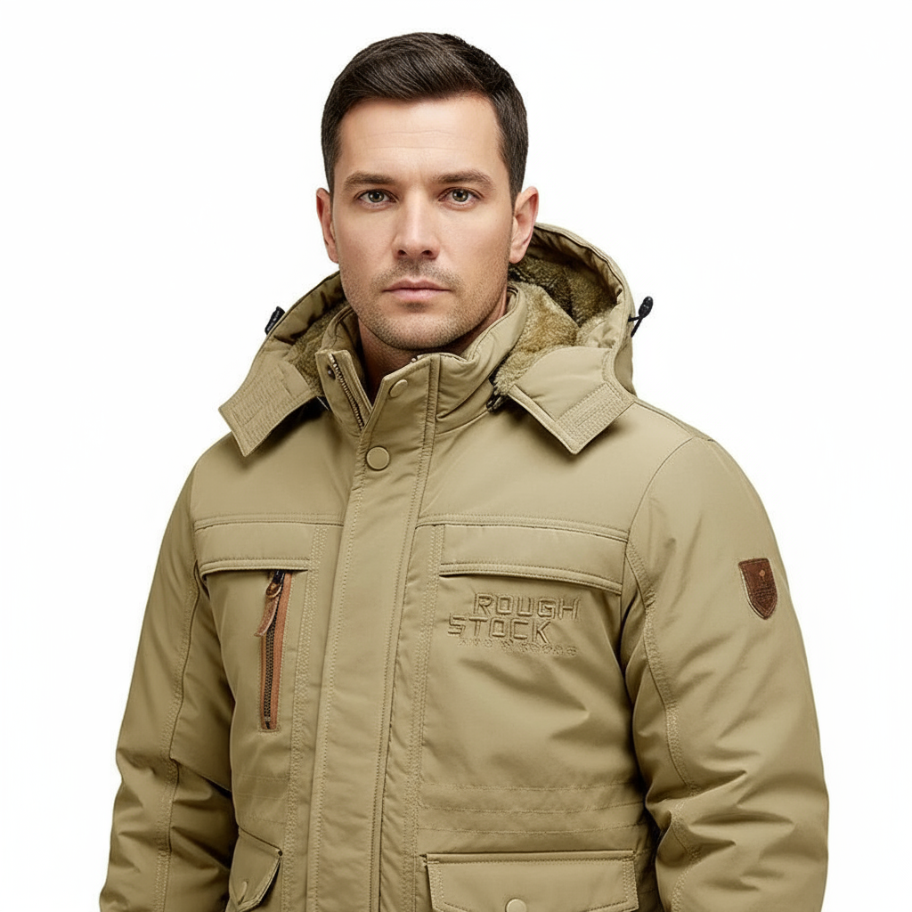 Men’s Tactical Winter Jacket – Waterproof Insulated Coat with Removable Hood