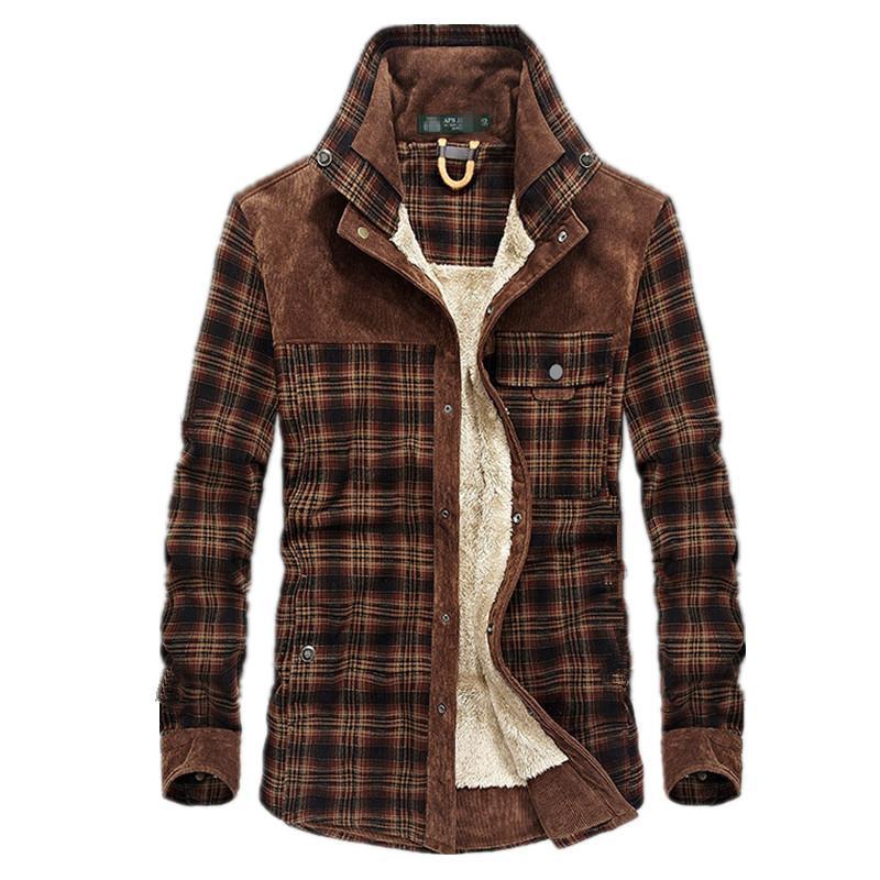 Men’s West Admiral Jacket – Plaid Cotton Casual Coat