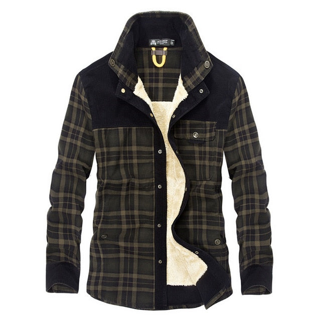 Men’s West Admiral Jacket – Plaid Cotton Casual Coat