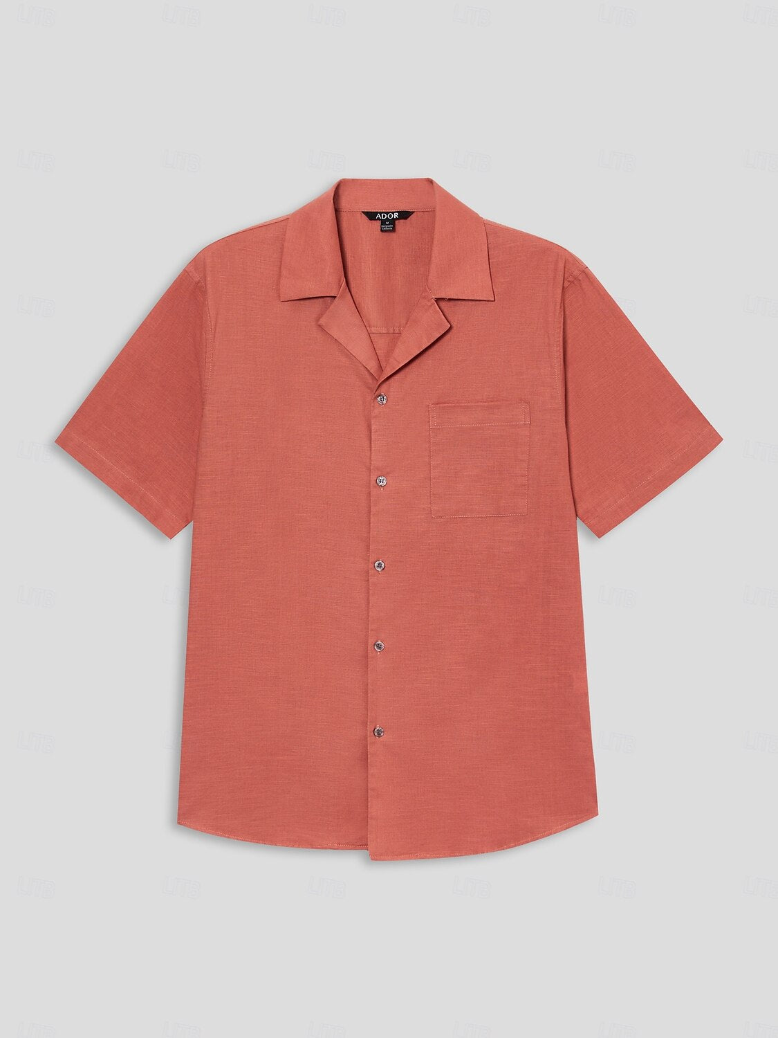 Linen Cotton Cuban Collar Casual Shirt