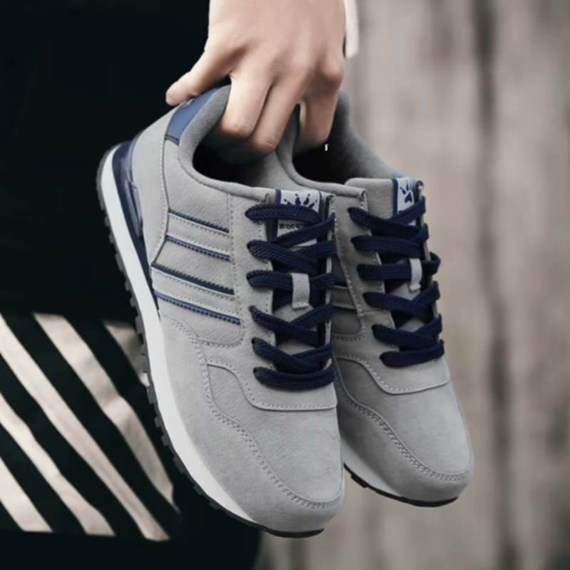 Riley - Men's Casual Sneakers in Breathable Artificial Leather for Outdoor Use