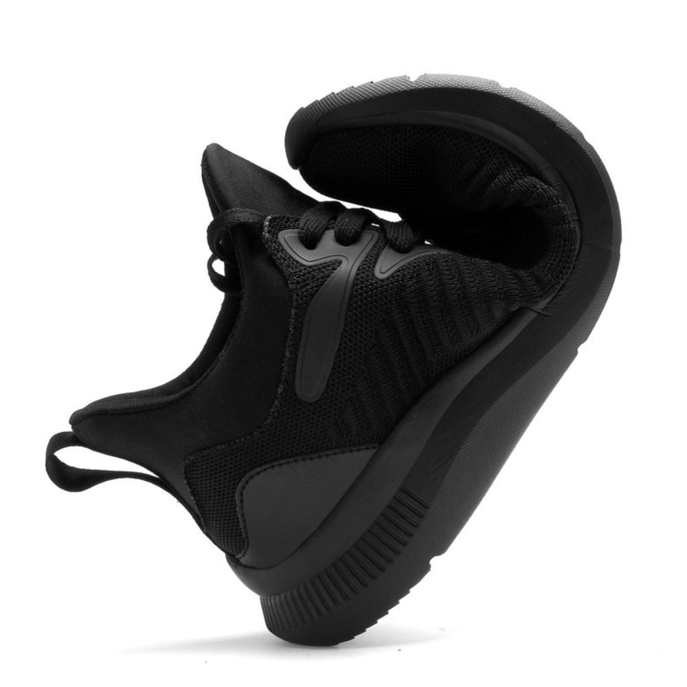 Shadow Noir All-Black Elevated Runners – Sleek 3-Inch Height Increase Sneakers for Men