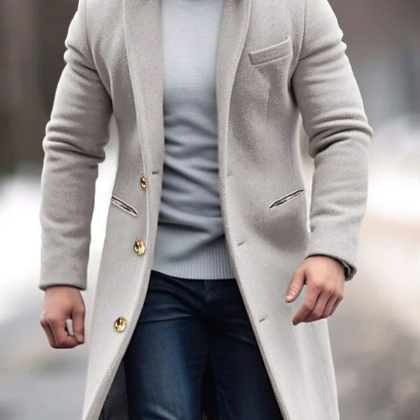 Men's Tailored Wool Overcoat | Single-Breasted | Timeless Winter Style