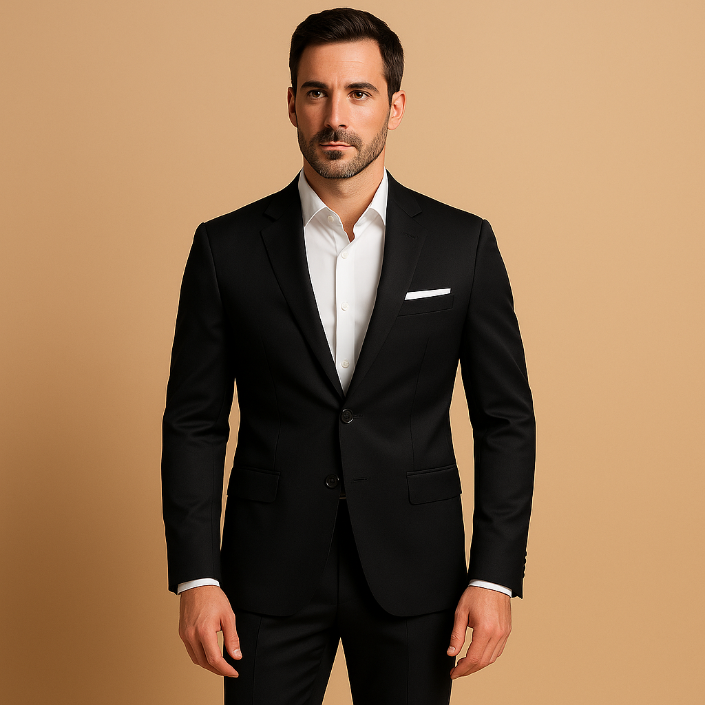 Slim Fit Suit with Blazer and Trousers Men | Formal 2-Piece Outfit for Weddings & Business