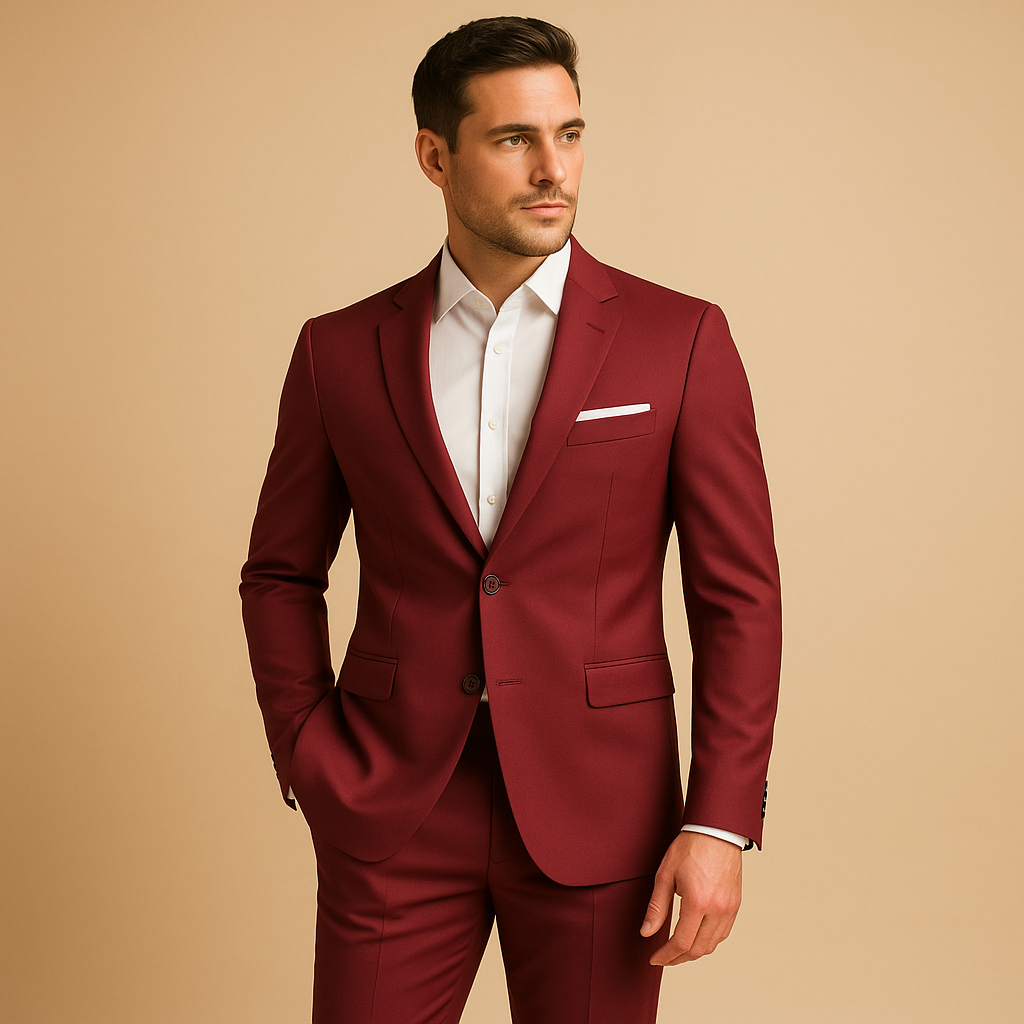 Slim Fit Suit with Blazer and Trousers Men | Formal 2-Piece Outfit for Weddings & Business