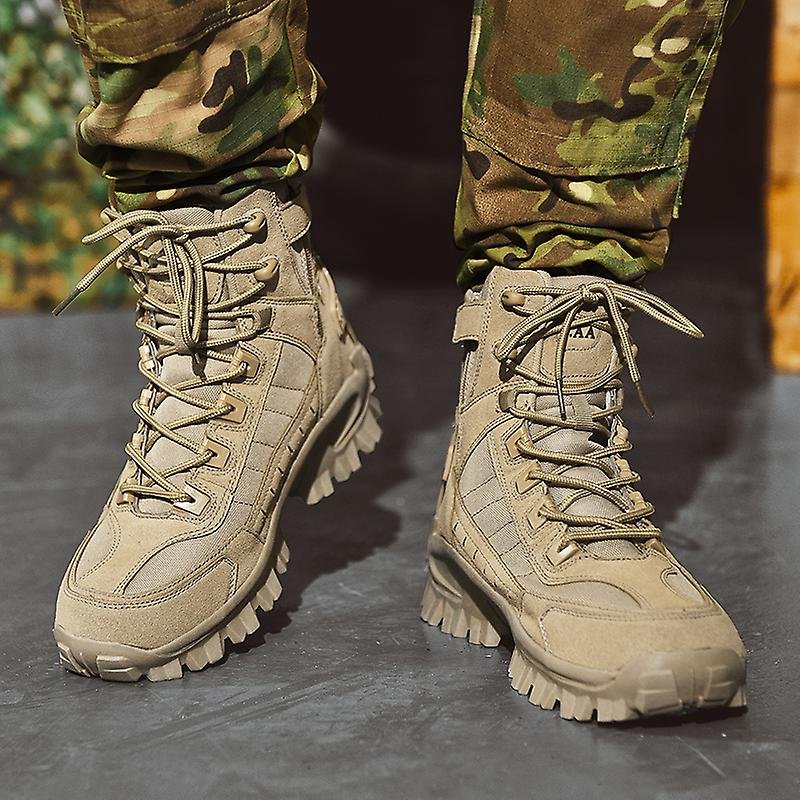 Men’s Tactical Boots – High Shaft – Reinforced Toe – Grip Sole – Lace-Up Closure