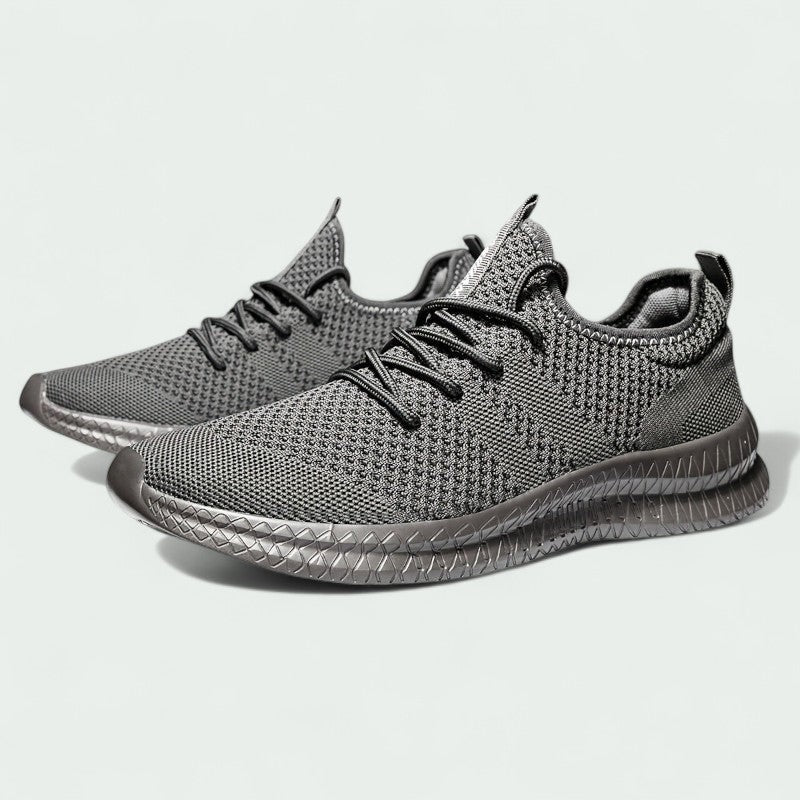 Men’s Knitted Sneakers – Breathable Lace-Up Shoes with Flexible Sole