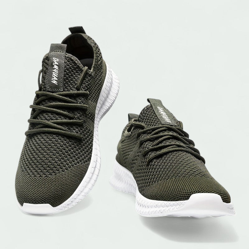 Men’s Knitted Sneakers – Breathable Lace-Up Shoes with Flexible Sole