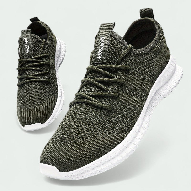 Men’s Knitted Sneakers – Breathable Lace-Up Shoes with Flexible Sole