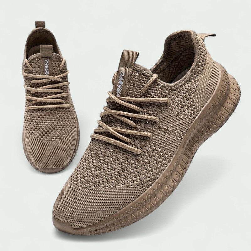Men’s Knitted Sneakers – Breathable Lace-Up Shoes with Flexible Sole