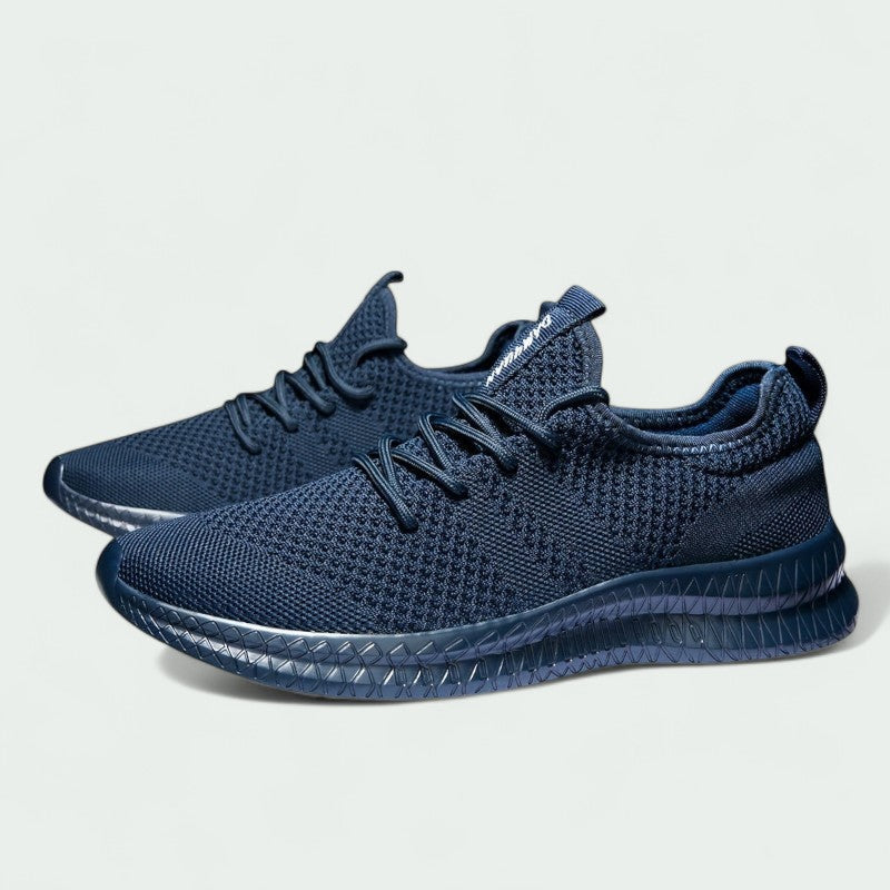 Men’s Knitted Sneakers – Breathable Lace-Up Shoes with Flexible Sole