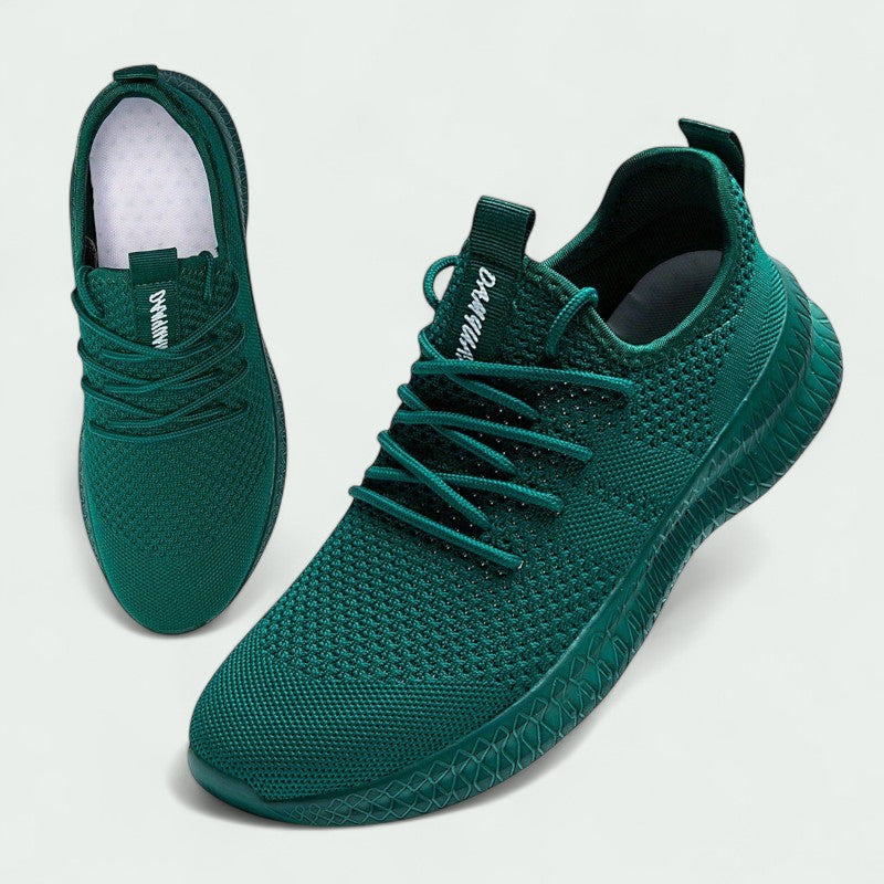 Men’s Knitted Sneakers – Breathable Lace-Up Shoes with Flexible Sole