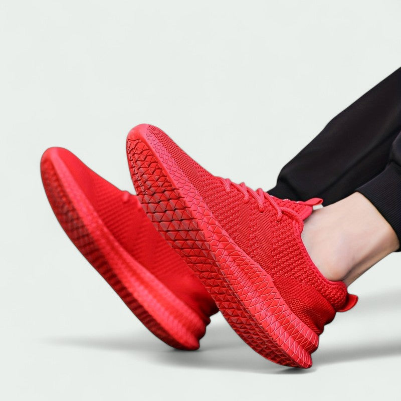 Men’s Knitted Sneakers – Breathable Lace-Up Shoes with Flexible Sole