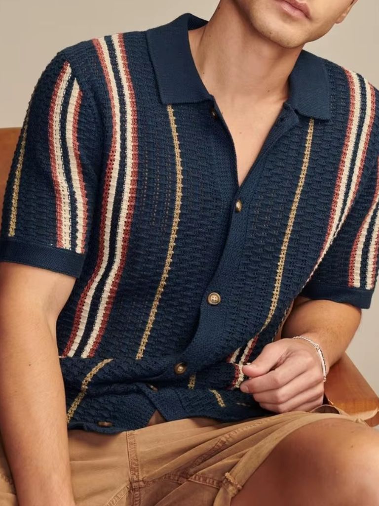 Sunset Men Design Groove Polo – Solorfit