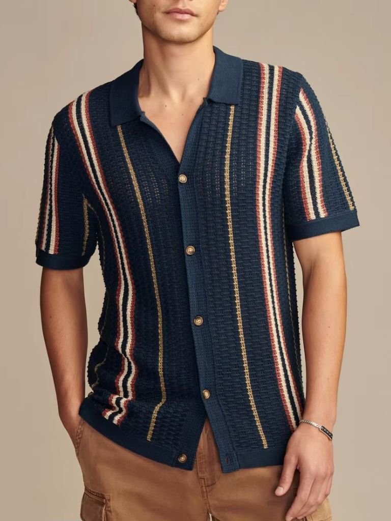 Sunset Men Design Groove Polo – Solorfit
