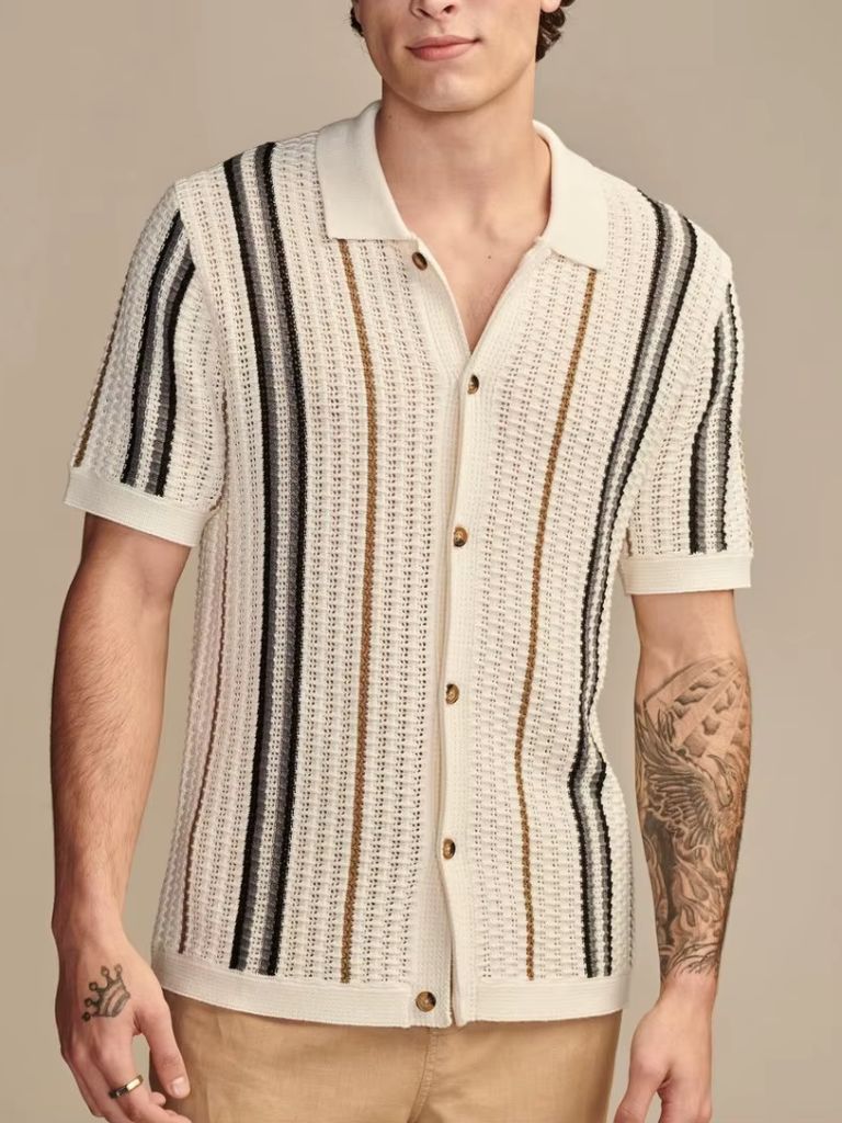 Sunset Men Design Groove Polo – Solorfit