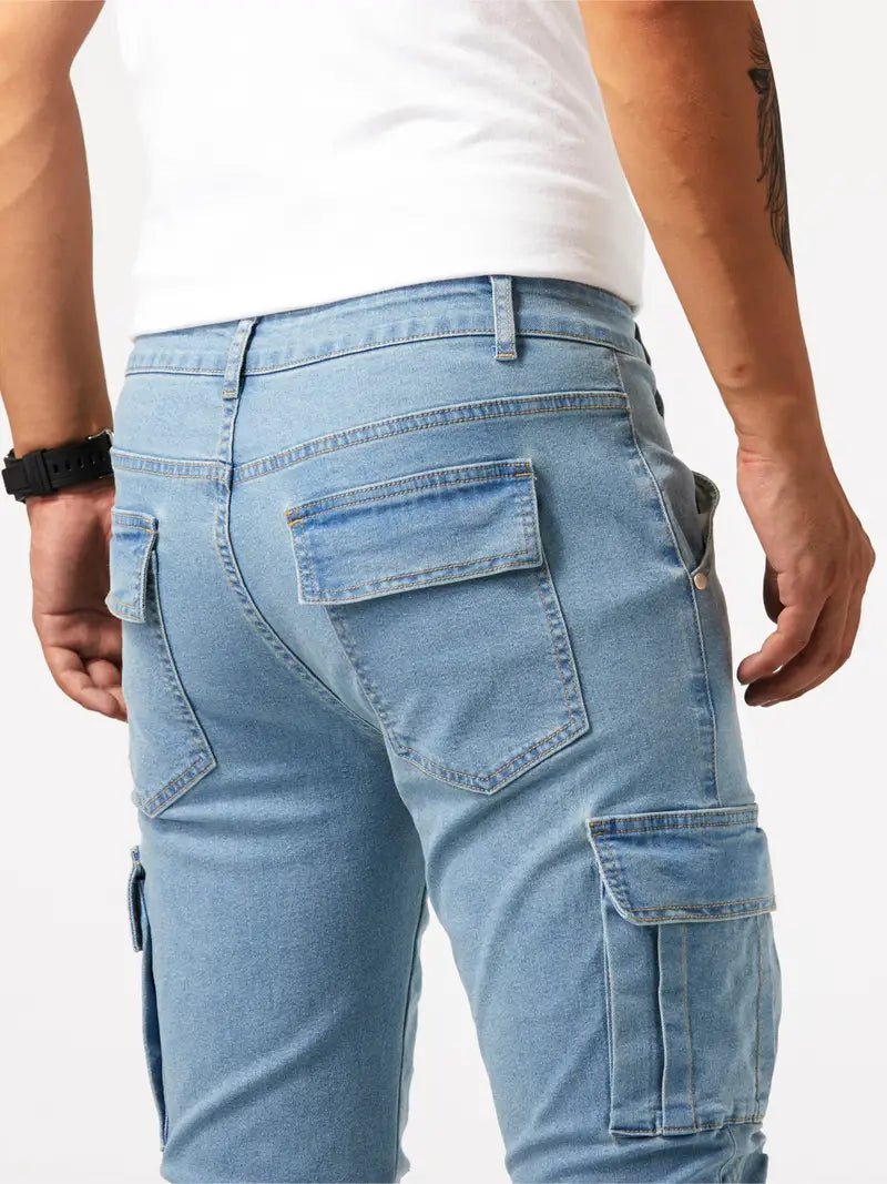 Sydney Cargo Jeans – Men’s Durable Denim Utility Pants with Pockets