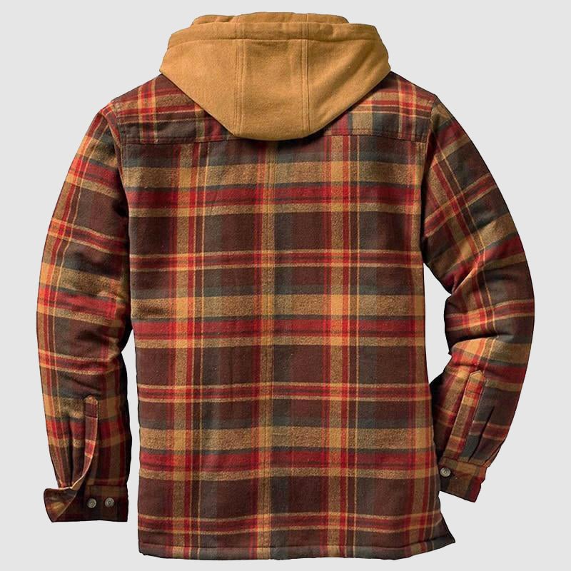 Men’s Warm Lumberjack Jacket – Checked Winter Coat for Casual Wear