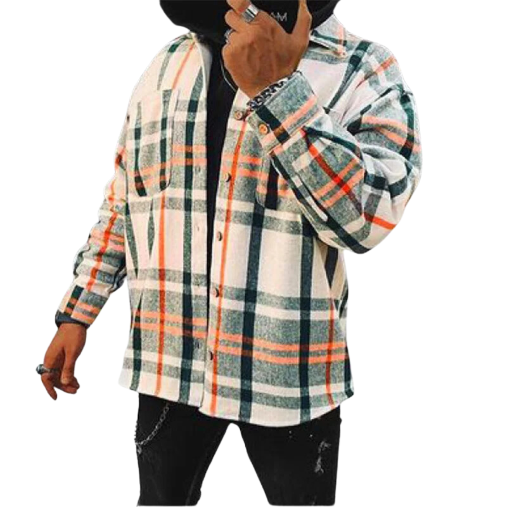 Men’s Checkered Winter Jacket – Warm Casual Wear
