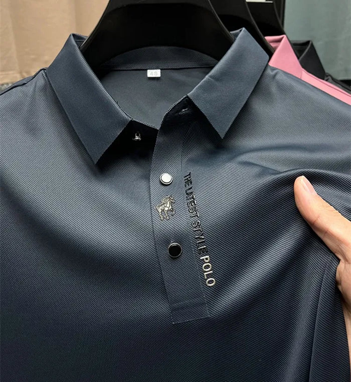 Wrinkle-Free Muscle Fit Polo Shirt