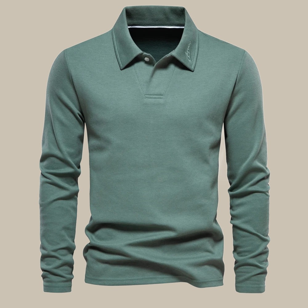 Men’s Long Sleeve Polo Shirt – Stylish Casual Wear