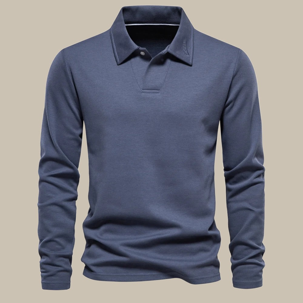Men’s Long Sleeve Polo Shirt – Stylish Casual Wear