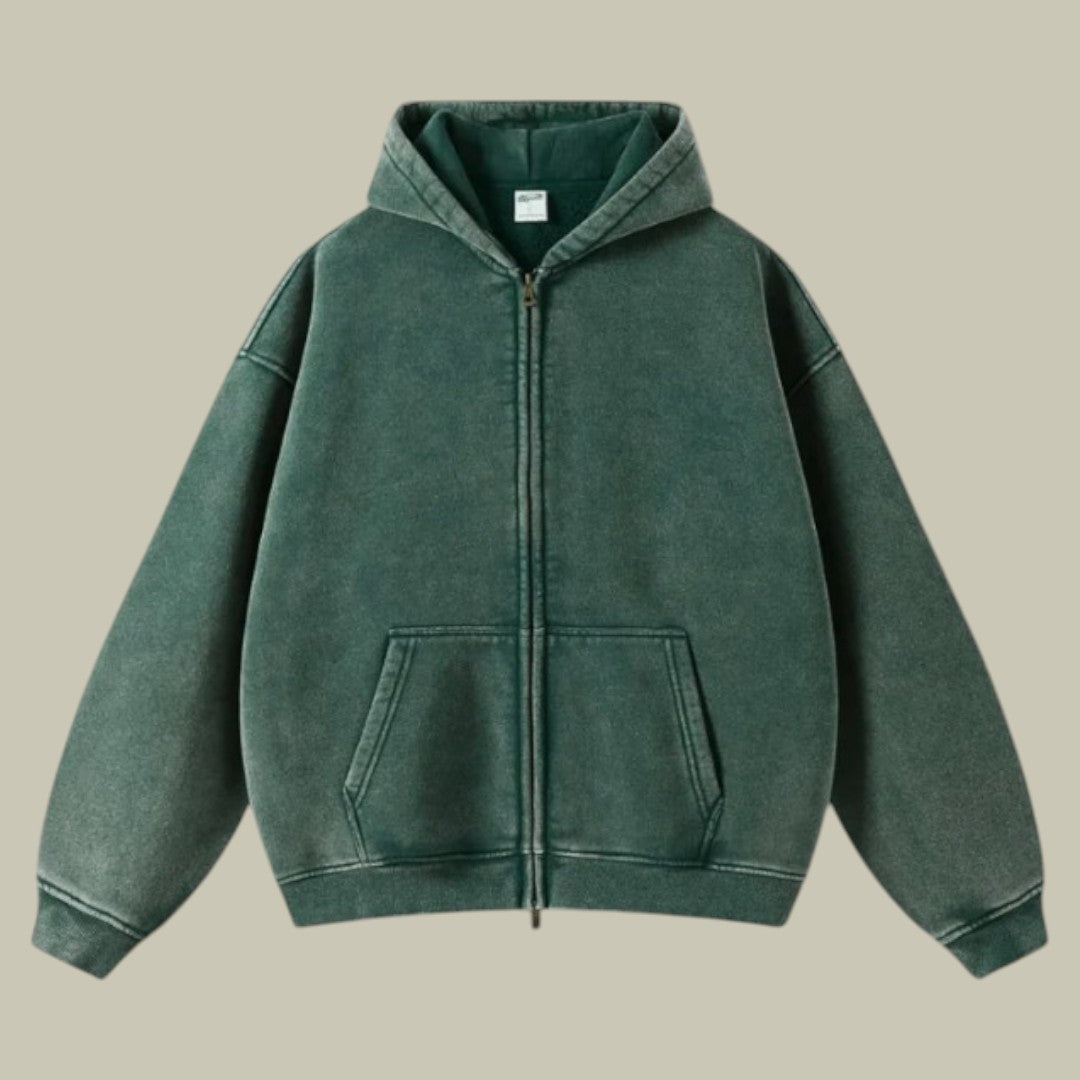 Mens Oversized Zipped Hoodie Vest