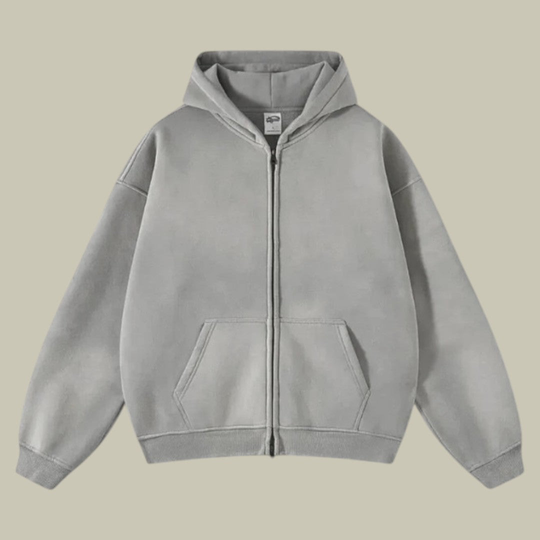 Mens Oversized Zipped Hoodie Vest