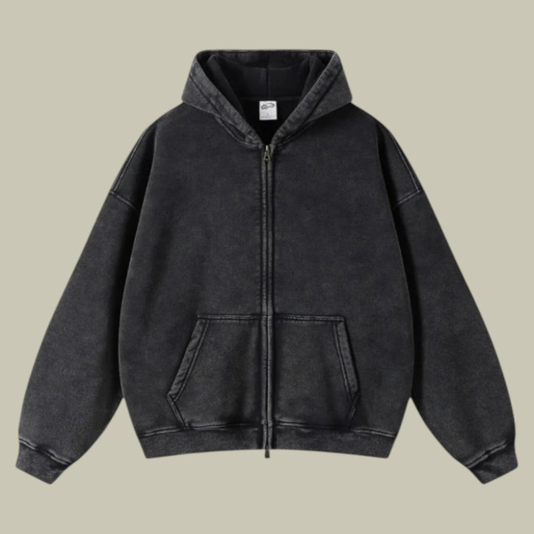 Mens Oversized Zipped Hoodie Vest