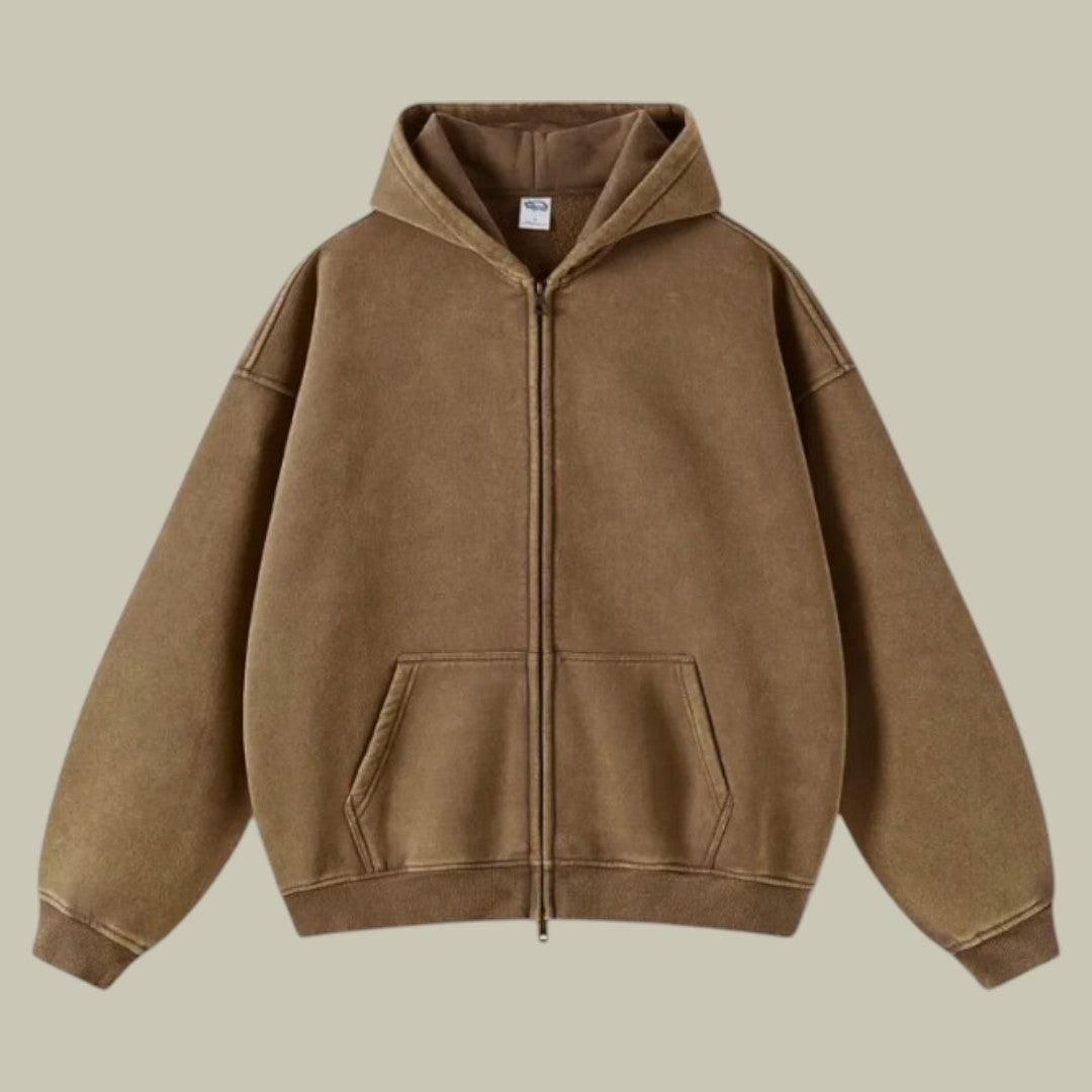 Mens Oversized Zipped Hoodie Vest