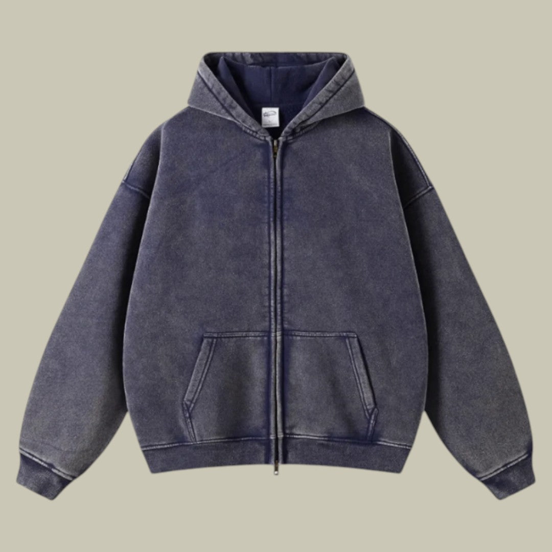 Mens Oversized Zipped Hoodie Vest