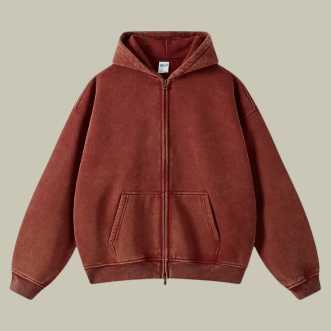 Mens Oversized Zipped Hoodie Vest